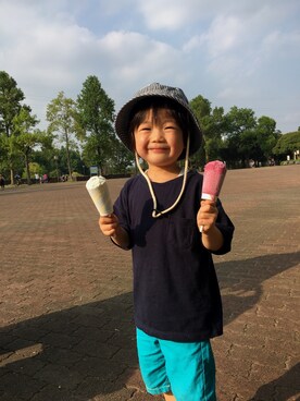 「アイテム（Tシャツ/カットソー）」を使った、zonoさん（メンズ・110cm）の秋コーディネート