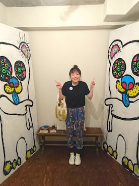 「Jocomomola（ホコモモラ）のアイテム（パンツ）」を使った、ま い か ☻さん（レディース・155cm）の夏コーディネート