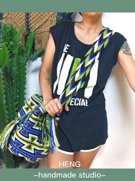 -H_ENG-さんの（Wayuu Handmade Bags & Belts | -）を使ったコーディネート