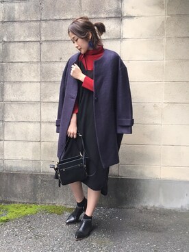 「コクーンコート」｜「アイテム（ワンピース/ドレス）」を使った、Shizuka*さん（レディース・164cm）の秋コーディネート