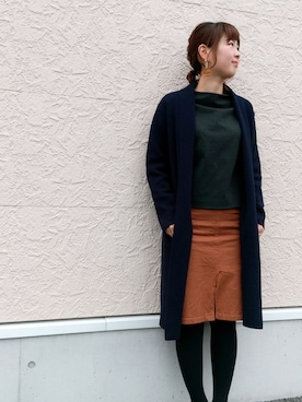 「ハイネックトップス」｜ANDOさん（レディース・162cm）の冬コーディネート