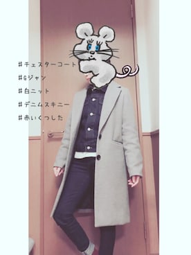 「Gジャン」｜「アイテム（ピーコート）」を使った、puru...さん（レディース・152cm）の冬コーディネート