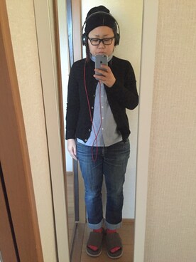 「beats. by dr.dre（ビーツバイドクタードレ）のアイテム（財布/小物）」を使った、yumiさん（レディース・153cm）の秋コーディネート