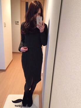 梅本静香さん（レディース・165cm）の冬コーディネート