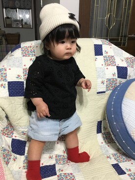 「お正月」｜waka☺︎さん（キッズ・70cm）の冬コーディネート