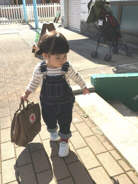 「おでかけ」｜「アイテム（その他アウター）」を使った、waka☺︎さん（キッズ・70cm）の秋コーディネート