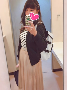 「AS KNOW AS PINKY（アズノゥアズピンキー）のアイテム（その他アウター）」を使った、Ayaさん（レディース・156cm）の秋コーディネート
