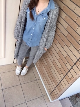 「H&M DIVIDED（エイチアンドエム　ディヴァイデッド）のアイテム（その他アウター）」を使った、AZUさん（レディース・153cm）の春コーディネート
