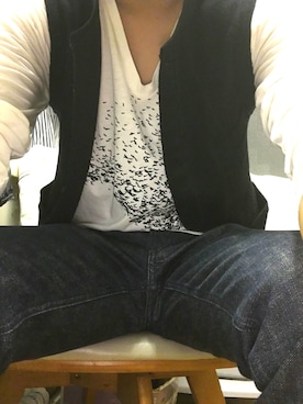 「TAKAHIROMIYASHITATheSoloIst.（タカヒロミヤシタザソロイスト）のアイテム（ベスト）」を使った、きい🔑さん（メンズ・175cm）の秋コーディネート