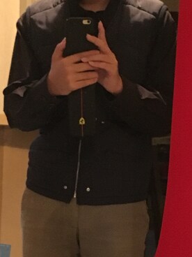 「miu miu（ミュウミュウ）のアイテム（パンツ）」を使った、きい🔑さん（メンズ・175cm）の秋コーディネート