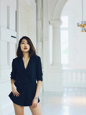 「Finders Keepers（フィンダーズキーパーズ）のアイテム（つなぎ/オールインワン）」を使った、Vera Mao さん（レディース・173cm）の春コーディネート