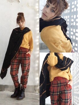 「pants」｜「アイテム（ブルゾン）」を使った、Sita Miluさん（レディース・160cm）の冬コーディネート