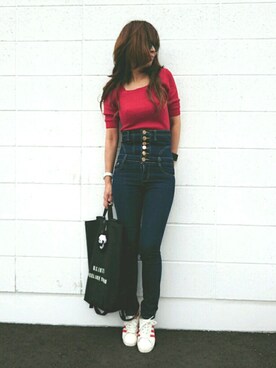 「Language（ランゲージ）のアイテム（パンツ）」を使った、 piko  さん（レディース・162cm）の春コーディネート