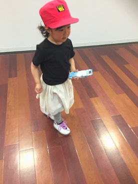 「スボーツミックス」｜「アイテム（スカート）」を使った、miiiさん（キッズ・80cm）の春コーディネート