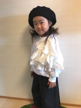 「GLOBAL WORK（グローバルワーク）のアイテム（オールインワン・サロペット）」を使った、miiiさん（キッズ・100cm）の秋コーディネート