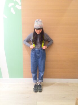 「ウエストイン」｜「アイテム（スタジャン）」を使った、たなかあさかさん（レディース・155cm）の秋コーディネート