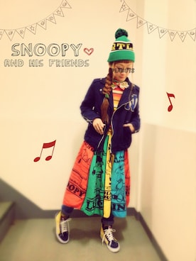 「BOOFOOWOO」｜「アイテム（蝶ネクタイ）」を使った、ohanaさん（レディース・161cm）の冬コーディネート