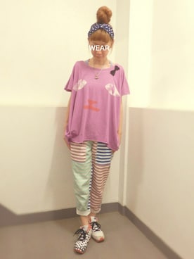 「ネコ」｜「アイテム（福袋/福箱）」を使った、ohanaさん（レディース・161cm）の夏コーディネート