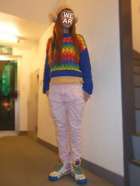 「あちゃちゅむ」｜「アイテム（ニットキャップ/ビーニー）」を使った、ohanaさん（レディース・161cm）の冬コーディネート