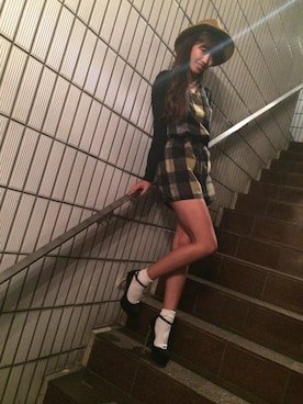「MERCURYDUO（マーキュリーデュオ）のアイテム（帽子）」を使った、MASAEさん（レディース・168cm）の秋コーディネート