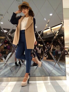 「ウエストイン」｜「アイテム（ジャケット/アウター）」を使った、MASAEさん（レディース・168cm）の秋コーディネート