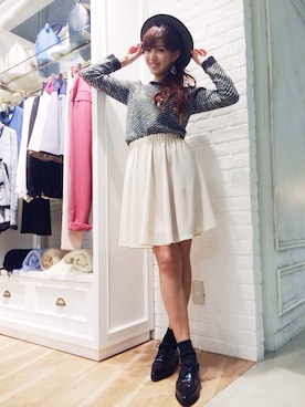 「くつした」｜「アイテム（ワンピース/ドレス）」を使った、MASAEさん（レディース・168cm）の秋コーディネート