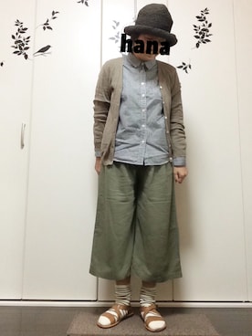 「ガウチョウパンツ」｜hanaさん（レディース・154cm）の春コーディネート