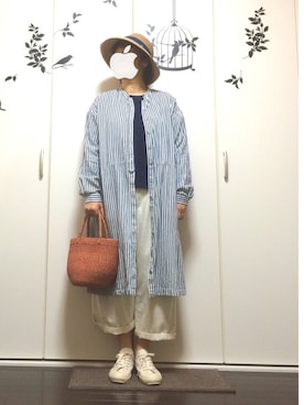 「アイテム（シャツワンピース）」を使った、hanaさん（レディース・154cm・40代）の春コーディネート