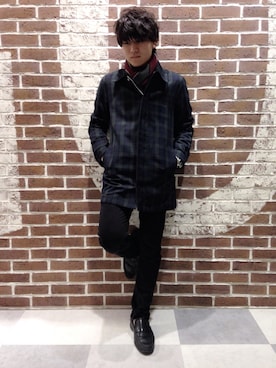 「アイテム（ステンカラーコート）」を使った、KOSUKEさん（メンズ・172cm・10代）の秋コーディネート