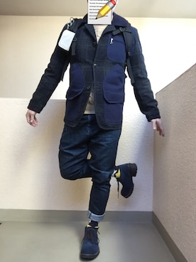 「QUENCHLOUD（クエンチラウド）のアイテム（ジャケット/アウター）」を使った、Ren Saitoさん（メンズ・168cm）の冬コーディネート