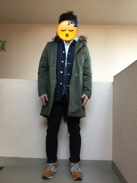 「Utility（ユーティリティー）のアイテム（トップス）」を使った、Ren Saitoさん（メンズ・168cm）の冬コーディネート
