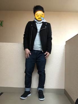 「RAGEBLUE」｜「アイテム（ピーコート）」を使った、Ren Saitoさん（メンズ・168cm）の春コーディネート