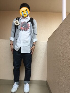 「Utility（ユーティリティー）のアイテム（トップス）」を使った、Ren Saitoさん（メンズ・168cm）の春コーディネート