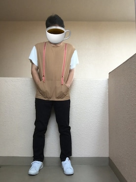 「アイテム（福袋/福箱、レッド系）」を使った、Ren Saitoさん（メンズ・168cm）の夏コーディネート