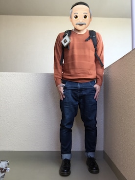 「アイテム（福袋/福箱、レッド系）」を使った、Ren Saitoさん（メンズ・168cm）の秋コーディネート