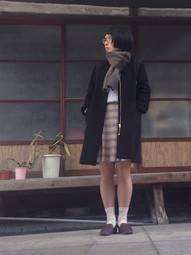 「chambre de charme（シャンブルドゥシャーム）のアイテム（その他シューズ）」を使った、のかさん（レディース・153cm）の春コーディネート