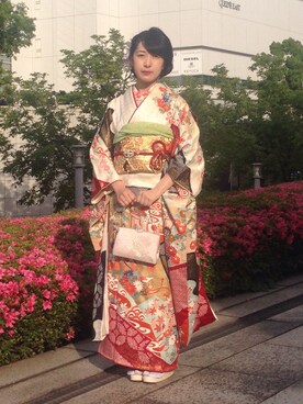 「披露宴」｜「アイテム（その他）」を使った、のかさん（レディース・153cm）の春コーディネート