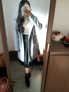 「ANOTHER BRANCH（アナザーブランチ）のアイテム（ジャケット/アウター）」を使った、natsukiさん（レディース・154cm）の冬コーディネート
