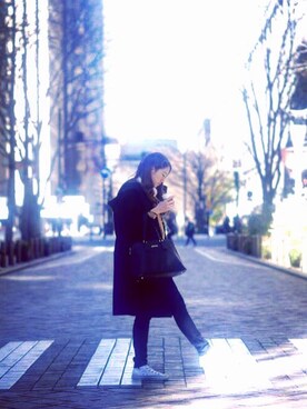 「EVRIS（エヴリス）のアイテム（ダウンジャケット/コート）」を使った、♕RISA♕さん（レディース・165cm）の冬コーディネート