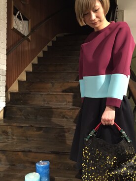 「MSGM（エムエスジーエム）のアイテム（Tシャツ/カットソー）」を使った、CROMAGNON TKWさん（メンズ・162cm）の冬コーディネート