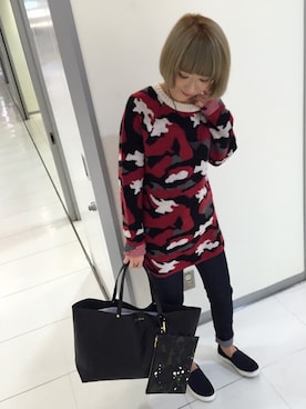 「MSGM（エムエスジーエム）のアイテム」を使った、CROMAGNON TKWさん（レディース・157cm）の冬コーディネート