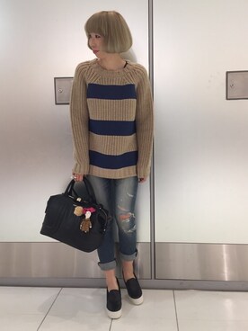 「rag & bone（ラグアンドボーン）のアイテム（パンツ）」を使った、CROMAGNON TKWさん（レディース・157cm）の冬コーディネート