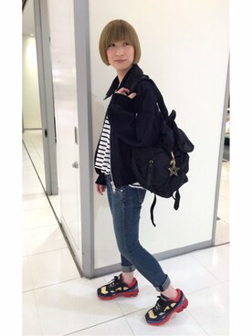 「rag & bone（ラグアンドボーン）のアイテム（パンツ）」を使った、CROMAGNON TKWさん（レディース・162cm）の冬コーディネート