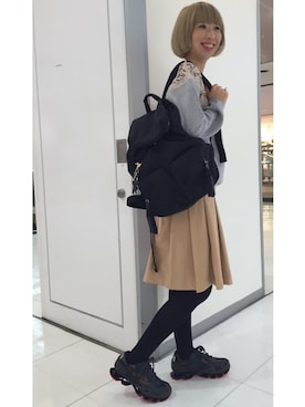 「MSGM（エムエスジーエム）のアイテム（スウェット）」を使った、CROMAGNON TKWさん（レディース・157cm）の冬コーディネート