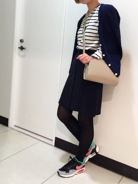 「アイテム（アクセサリー、グリーン系）」を使った、CROMAGNON TKWさん（レディース・162cm）の冬コーディネート