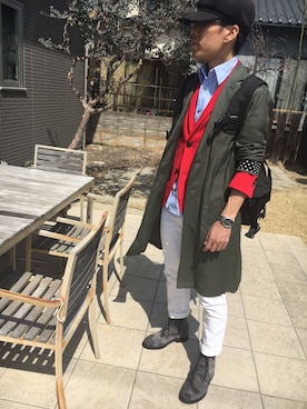 「GUILD PRIME（ギルドプライム）のアイテム（その他アウター）」を使った、tonko330さん（メンズ・170cm）の春コーディネート