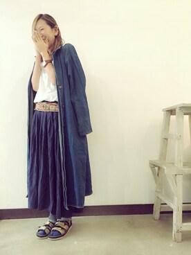 「アイテム（カバーオール）」を使った、bacchyo!さん（レディース・167cm）の秋コーディネート