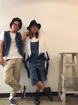 「アイテム（つなぎ/オールインワン）」を使った、bacchyo!さん（レディース・167cm）の秋コーディネート