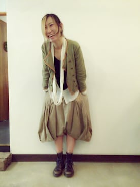 「アイテム（カバーオール）」を使った、bacchyo!さん（レディース・167cm）の秋コーディネート