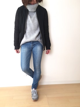 「Folk（フォーク）のアイテム（ブルゾン）」を使った、namiheyさん（レディース・158cm）の冬コーディネート